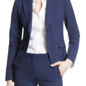 Theory Brince B Good Wool Suit Jacket Sea Blue 8